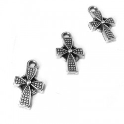 Colgante de Metal Zamak Cruz 10x14mm