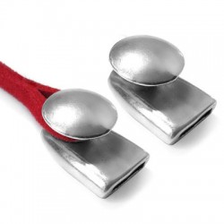 Cierre de Metal Zamak Una Pieza 21x15mm (Ø 10.2x2.1mm)