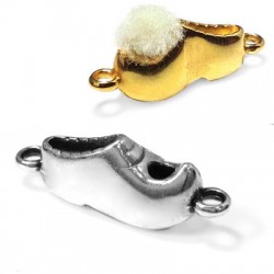 Zamak Connector Charm Rustic Shoe 6x19mm
