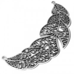 Connecteur Pendentif Zamak Collier Feuille 93 x 31 mm