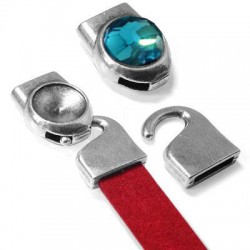 Zamak Hook Clasp 32x15mm with Rivoli 12mm Setting Ø10.2x2mm