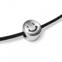 Distanziatore in Metallo Zama Rotondo con Smile 7x4.4mm (Ø 2mm)