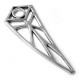 Colgante de Metal Zamak Geométrico 24x58mm