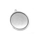 Pendentif rond en Métal/Zamak avec Support pour cabochon 35mm