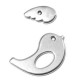 Zamak Toggle Clasp Bird 25x14mm Ø1.3mm