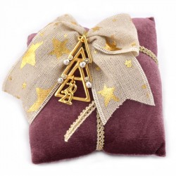 Pendentif 3 Triangles Unis en Métal/Zamac, 26x45mm