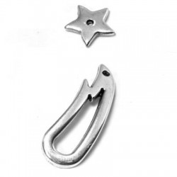 Zamak Toggle Clasp Star 31x10mm Ø1.4mm