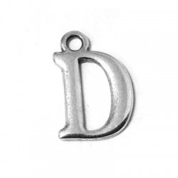 Ciondolo in Metallo Zama Lettera "D" 12mm