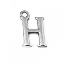 Ciondolo in Metallo Zama Lettera "H" 12mm