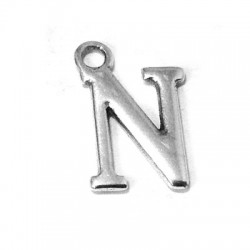 Ciondolo in Metallo Zama Lettera "N" 12mm