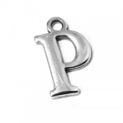 Ciondolo in Metallo Zama Lettera "P" 12mm