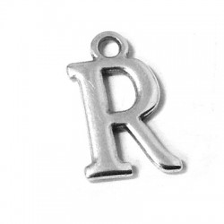 Breloque Lettre "R" en Métal/Zamac, 12mm