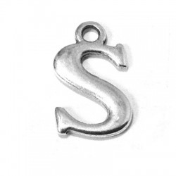 Ciondolo in Metallo Zama Lettera "S" 12mm