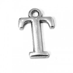 Ciondolo in Metallo Zama Lettera "T" 12mm