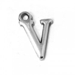 Ciondolo in Metallo Zama Lettera "V" 12mm