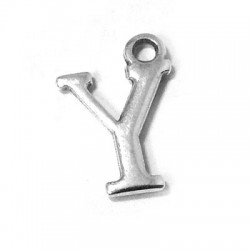 Breloque Lettre "Y" en Métal/Zamac, 12mm