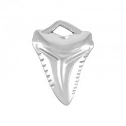 Pendentif Dent de Réquin en Métal/Zamak, 23x32mm