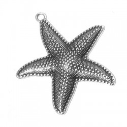 Colgante de Metal Zamak Estrella de Mar 62mm (Ø4mm)