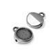 Zamak Charm Round with 8mm Flatback Setting 10mm Ø1.6mm