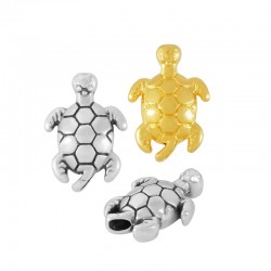 Entrepieza de Metal Zamak Tortuga 8x12mm (Ø1.5mm)