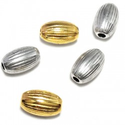 Zamak Bead Oval 5x8mm Ø1.3mm