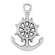 Zamak Charm Anchor with Wheel 14x18mm