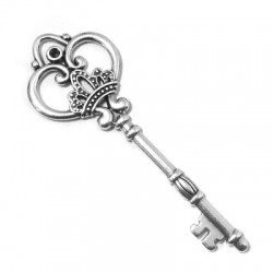 Pendentif Clé en Métal/Zamak 32x84mm