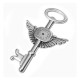 Pendentif Clé avec Ailes en Métal/Zamak 46x78mm
