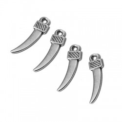 Breloque Corne en Métal/Zamak 5x16mm