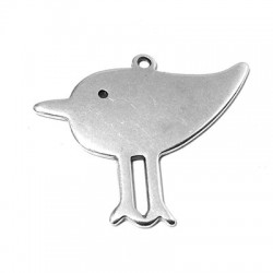 Colgante de Metal Zamak Pájaro 40x29mm