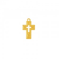 Colgante de Metal Zamak Cruz 14x20mm