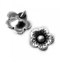 Ciondolo in Metallo Zama Fiore 12mm (Ø1.7mm)