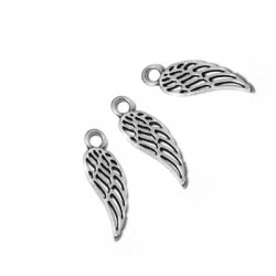 Breloque Ailes d'Ange en Métal/Zamak 7x15mm