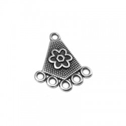 Breloque Fleur en Métal/Zamak 20x20mm avec Anneaux
