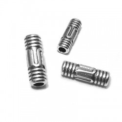 Μεταλλική Ζάμακ Χυτή Χάντρα Σωληνάκι 9x3mm Ø1.7mm