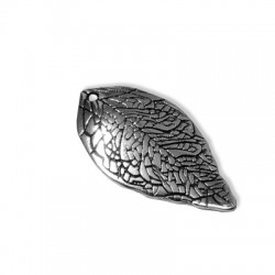 Pendentif Feuille en Métal/Zamak 14x25mm (Ø 1,5mm)