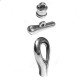 Chiusura a T in Metallo Zama 54x19mm con Base per Chaton SS24 (Ø 5.2mm)