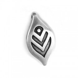 Pendentif Ovale avec Flèches en Métal/Zamak 13x31mm (Ø 1,3mm)