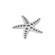 Colgante de Metal Zamak Estrella de Mar Perforada 37x35mm