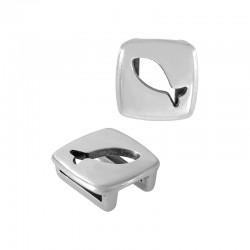 Passante in Metallo Zama Quadrato con Pesce 14mm (Ø 10x2.2mm)