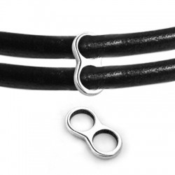 Séparateur 2 trous en Métal/Zamak 14x7mm, grosseur 2mm (Ø 5mm)