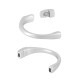 Zamak Magnetic Clasp Half Bracelet 46mm Ø5.2x2.2mm