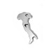 Colgante de Metal Zamak Forma de Italia 12x27mm (Ø1.6mm)