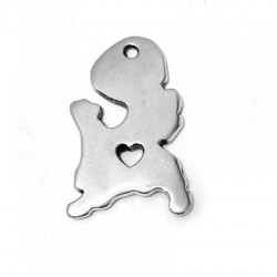 Pendentif Hollande en Métal/Zamak 15x24mm (Ø 1.6mm)