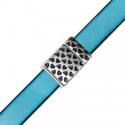 Zamak Magnetic Clasp with Hearts 14x20mm Ø10.2x2.2mm