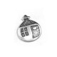 Pendentif en Zamak Grenade avec Maison et cœur 22 x 26 mm