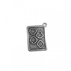 Pendentif Jeu de cartes en Métal/Zamak 22x30mm