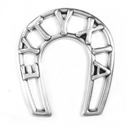 Zamak Pendant Horseshoe "ΕΥΤΥΧΙΑ" 63x70mm