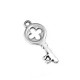 Zamak Charm Key with Cross 11x21mm