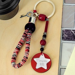 Pendentif Clé avec Croix en Métal/Zamak 11x21mm